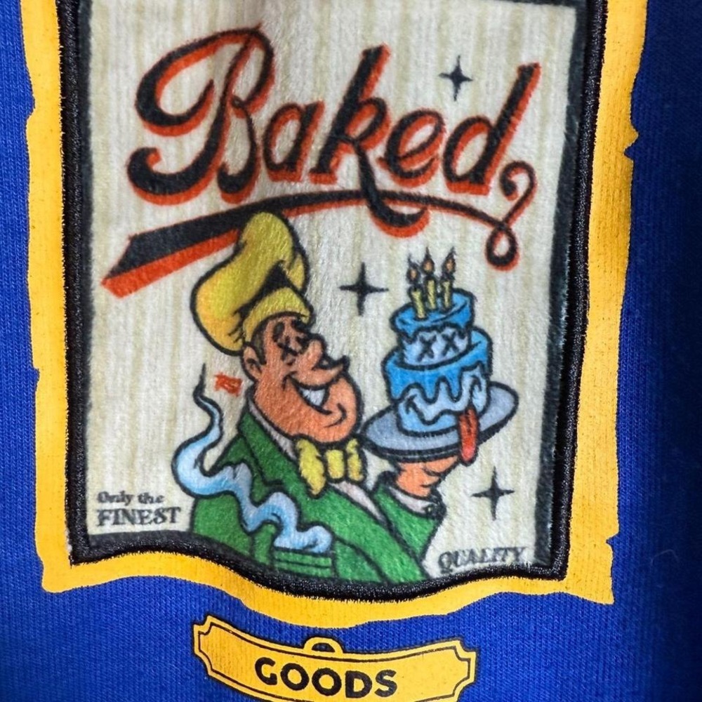 Highly UNDRTD Stoner Shirt Blue Jersey "Baked" Ultimate Streetwear Size 2XL